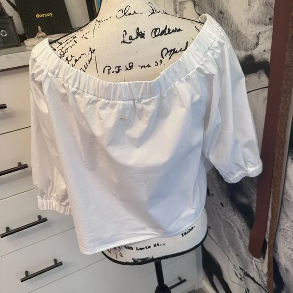 NWT Cuyana Poplin Off Shoulder Top - Picture 3 of 7